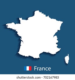 Map of France. Vector illustration.