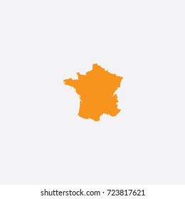Map of France Vector Illustration