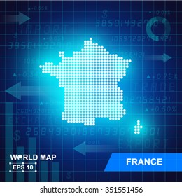 Map Of France,Abstract background, vector illustration