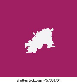 Map of Frankfort City Vector Illustration
