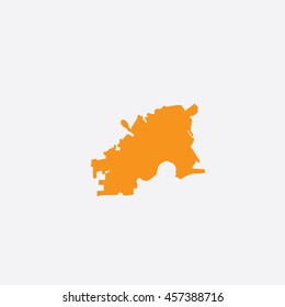 Map of Frankfort City Vector Illustration