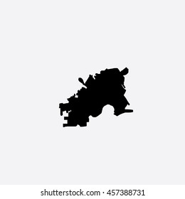 Map of Frankfort City Vector Illustration
