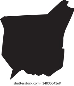 Map of Franklin county in georgia state in usa
