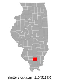 Mapa de Franklin en Illinois en blanco