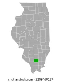 Mapa de Franklin en Illinois en blanco