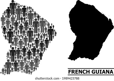 Map French Guiana Demographics Agitprop Vector Stock Vector Royalty   Map French Guiana Demographics Agitprop 260nw 1989423788 