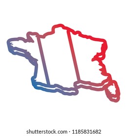 map of french landmark country
