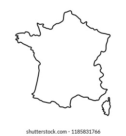 map of french landmark country