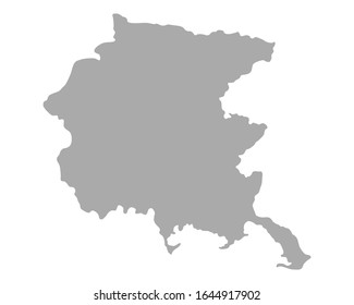 Map of Friuli-Venezia Giulia as vector illustration