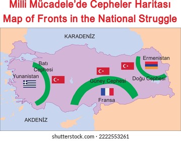 Map of Fronts in the National Struggle