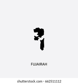 Map of Fujairah - United Arab Emirates Vector Illustration