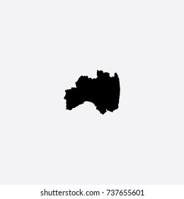 Map of Fukushima Prefecture - Japan Vector Illustration