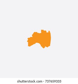 Map of Fukushima Prefecture - Japan Vector Illustration