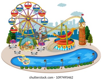 172 Cartoon images children on ferris wheel Images, Stock Photos ...