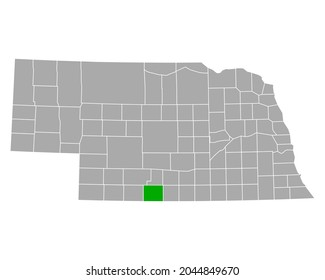 Map of Furnas in Nebraska on white