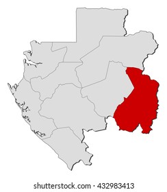 Map - Gabon, Haut-Ogooue