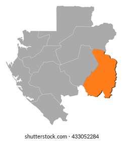 Map - Gabon, Haut-Ogooue