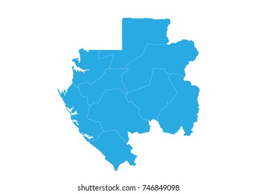 Map of gabon. High detailed vector map - gabon.