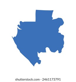 map of Gabon icon. Illustration vector graphic of map of Gabon.