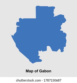 Karte von Gabun einzelne Vektorgrafik