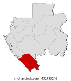 Map - Gabon, Nyanga