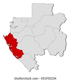 Map - Gabon, Ogooue-Maritime