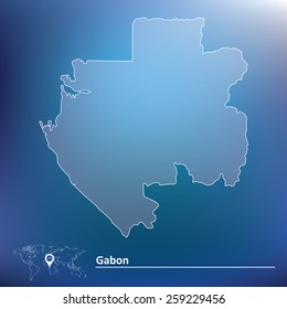 Map of Gabon - vector illustration