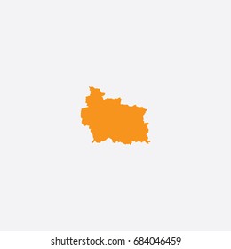 Map of Gabrovo Province - Bulgaria Vector Illustration Silhouette Design