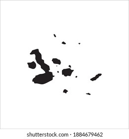 map of the Galapogos Islands. Vector illustration