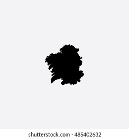 Map of Galicia Vector Illustration