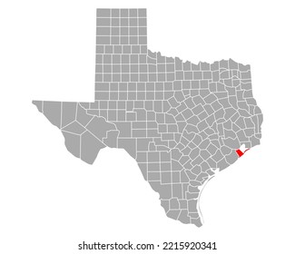 Map Of Galveston In Texas On White