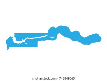 Map of gambia. High detailed vector map - gambia.