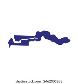 Icono de Gambia Ilustración Vector gráfico de mapa de Gambia.