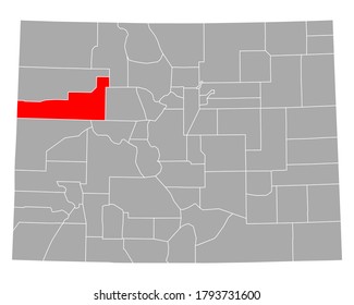 Map of Garfield in Colorado on white