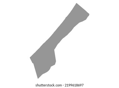 Map Gaza Strip vector background. Isolated country texture