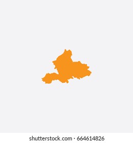 Map of Gelderland Province - Netherlands Vector Illustration
