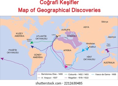 Map of Geographical Discoveries, ottoman