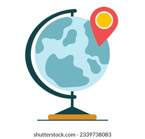 Map geography navigator gps location pin abstract concept. Vector graphic design illustration