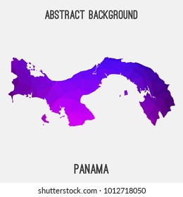 map in geometric polygonal,mosaic style.Abstract tessellation,modern design background,low poly. Vector illustration.