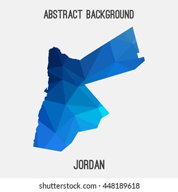 map in geometric polygonal,mosaic style.Abstract tessellation,modern design background. Vector illustration EPS8