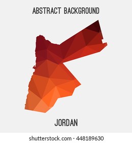 map in geometric polygonal,mosaic style.Abstract tessellation,modern design background. Vector illustration EPS8