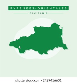 Map of the Geopolitical Subdivisions of The Département Des Pyrénées-Orientales Including Arrondissements, Cantons and Municipalities as of 2022 - Occitanie - France