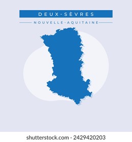 Mapa de las subdivisiones geopolíticas del Departamento de Deux-Sèvres, incluidos distritos, cantones y municipios, a partir de 2022 - Nouvelle Aquitaine - Francia