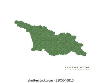 Mapa de la línea verde simple de Georgia. Vector de diseño de línea mínimo estilizado.