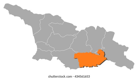 Map - Georgia, Kvemo Kartli