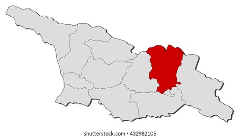 Map - Georgia, Mtskheta-Mtianeti