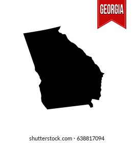 Map of Georgia on white background, vector illustration