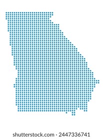 Map of Georgia state from dots