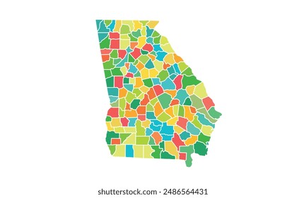 Map of the Georgia state.used for education,Travel worldwide, earth geography website layouts, background, Study geography,work in graphics.Suitable for tourists students and graphic design.