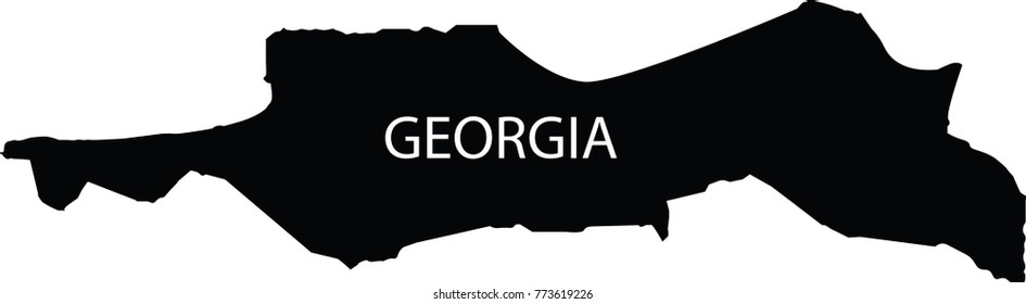Map of Georgia vector black on white background